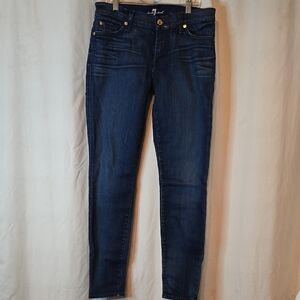 7 For All Mankind Dark Blue Skinny Jeans